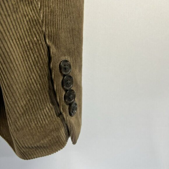Saddlebred Men's Corduroy Sport Jacket Blazer Size 42R Lined Brown Solid Cotton - Picture 12 of 13